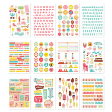 Simple Stories Matrica - Sticker Book - Retro Summer (12 ív) matrica