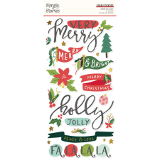 Simple Stories Santa's Village Matrica Foam Stickers 2 ív matrica
