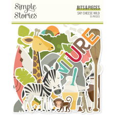 Simple Stories Say Cheese Wild Kivágatok Bits & Pieces 1 csomag matrica
