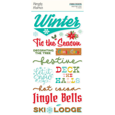 Simple Stories Snow Pine Lodge Matrica Foam Stickers 2 ív matrica