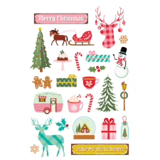 Simple Stories Snow Pine Lodge Matrica Sticker Book 12 ív matrica