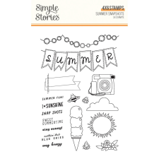 Simple Stories Summer Snapshots Szilikonbélyegző Clear Stamps 1 csomag bélyegző