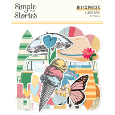 Simple Stories Sunny Days Kivágatok Bits & Pieces 1 csomag matrica