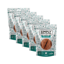 SIMPLY FROM NATURE Meat Strips Hús pulykacsíkok kutyáknak 5x80 g jutalomfalat kutyáknak