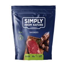 SIMPLY FROM NATURE Sausages with deer 200 g jutalomfalat kutyáknak