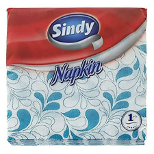 Sindy Szalvéta SINDY 1 rétegű 45 lapos 33x33 cm türkiz motívumos papírárú, csomagoló és tárolóeszköz