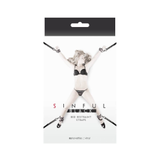 Sinful Black Bed Restraint Straps bilincs, kötöző