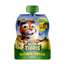 Sió Vitatigris körte ízű gyümölcspüré 100% - 90g üdítő, ásványviz, gyümölcslé