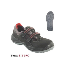 SIR SAFETY Ponza S1P Védőszandál (fekete/szürke/piros, 43) munkavédelmi cipő