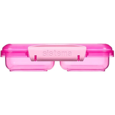 Sistema Kétrekeszes uzsonnás doboz, 350 ml, rózsaszín uzsonnás doboz