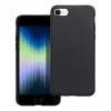 SIX Apple iPhone SE 2022, iPhone SE 2020, iPhone 8, iPhone 7 tok, Hátlap, Rugalmas szilikon, SIX MATT, Fekete