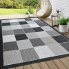  Sizal szőnyeg Szürke kockás 140x200cm szőnyeg