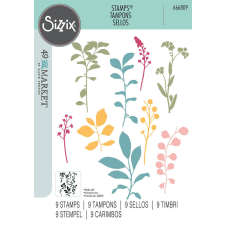 Sizzix Fine Stems 01 Szilikonbélyegző Clear Stamps (1 csomag) dekorációs kellék