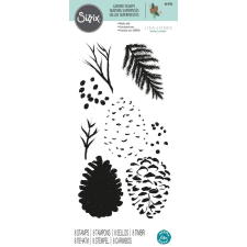 Sizzix szilikonbélyegző 664936, Pine Branches / Sizzix Layered Clear Stamps (1 csomag) bélyegző