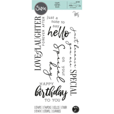 Sizzix szilikonbélyegző 665408, Sunnyside Sentiments #4 / Sizzix Clear Stamps (1 csomag) bélyegző