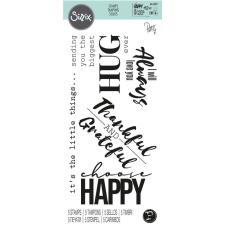 Sizzix szilikonbélyegző 665409, Sunnyside Sentiments #7 / Sizzix Clear Stamps (1 csomag) bélyegző