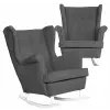  Skandináv Velúr Hintaszék Hunter Family Furniture Szürke