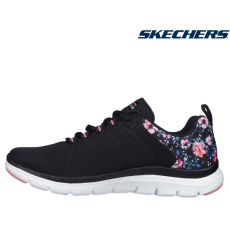 Skechers 149586 BKMT virágmintás női sneaker
