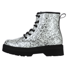Skechers Gravlen Hi - Doodle Boots 303408LSLBK Kids White 33