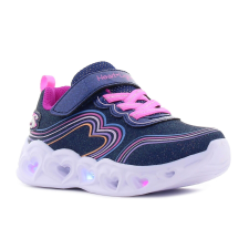 Skechers Heart Lights - Retro Hearts villogó sötétkék baba cipő Méret:23 gyerek cipő