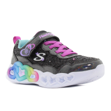 Skechers Infinite Heart Lights - Fresh Love villogó fekete gyerek cipő Méret:31 gyerek cipő