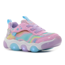Skechers Mighty Glow - Swirl Daze villogó rózsaszín baba cipő Méret:21