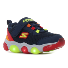 Skechers Mighty Glow villogó sötétkék baba cipő Méret:21 gyerek cipő