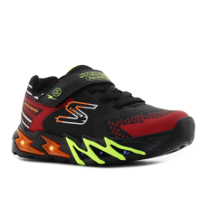 Skechers S-Lights - Flex - Glow Bolt villogó fekete gyerek cipő Méret:37
