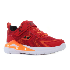 Skechers S Lights - Tri-Namics villogó piros baba cipő Méret:21