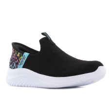 Skechers Slip-Ins - Ultra Flex 3.0 - Colory Wild fekete gyerek bebújós cipő Méret:27
