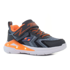 Skechers Tri - Namics villogó fekete baba cipő Méret:22