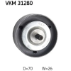 SKF Szíjtárcsa/vezetőgörgő, hosszbordás szíj VKM 31280