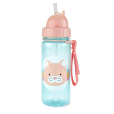 SKIP HOP Zoo Bögre szívószállal PP PVC és BPA mentes Macska 12hó+ kulacs, kulacstartó