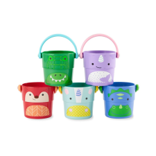 SKIP HOP Zoo vízi játék vödrök Stack&Pour 5db 9h+ készségfejlesztő