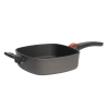 SKK Serie 3 - mély Indukciós titán grillserpenyő 28x28 cm, mélység 7,5 cm levehető fogantyúval