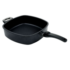 SKK Titánium szögletes grillserpenyő 26x26x8 cm, indukciós, levehető fogantyúval edény