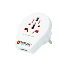Skross 1.500266 World / Europe Utazó adapter hosszabbító, elosztó