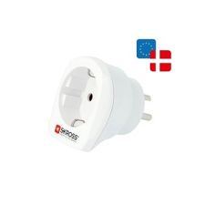 Skross adapter Dániában való használatra, A70, fehér kábel és adapter