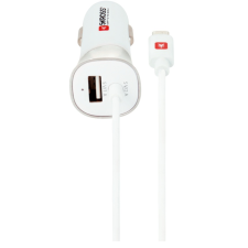 Skross Autós töltő 1xUSB kimenet 3A fix microUSB kábel fehér mobiltelefon kellék
