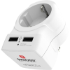 Skross hálózati csatlakozó átalakító-UK, beépített USB töltővel (1.500280) (SKR1.500280)