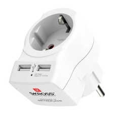 Skross hálózati elosztó (4 AC/2 USB aljzat) fehér (1.500282) (1.500282) mobiltelefon kellék