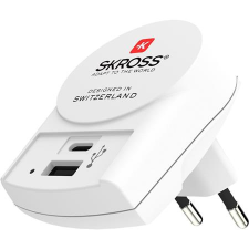 Skross Hálózati töltő, 1xUSB-A, 1xUSB-C, SKROSS kábel és adapter