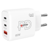 Skross Hálózati töltő, 1xUSB-A, 2xUSB-C, PD, 65W, GaN, SKROSS