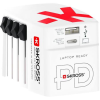 Skross Hálózati töltő, világutazóknak, 1xUSB-A, 1xUSB-C PD, 65W, USB-C kábel, SKROSS