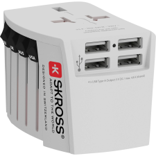 Skross MUV USB (4xA) Utazó adapter (MUVUSB-4XA) kábel és adapter