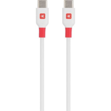 Skross USB-C - USB-C adatkábel 120cm fehér-piros (SKCA0008C-C120CN) kábel és adapter