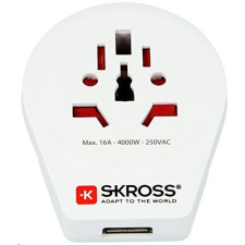 Skross World to Europe utazó adapter (SKR-WORLDTOEUUSB) (SKR-WORLDTOEUUSB) kábel és adapter
