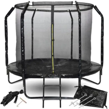  Skyflyer 244cm kerti trambulin hálóval és létra trambulin szett