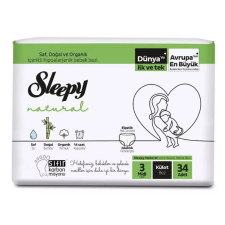 Sleepy NATURAL Ultra Sensitive Bambusz BUGYIpelenka Midi 3 (4-9)/34db pelenka
