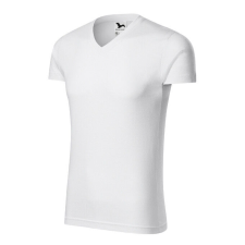 Slim Fit V-neck póló férfi fehér S férfi póló